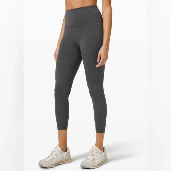 lululemon Wunder Train High-Rise Crop 23” Graphite Grey Size 18 - Picture 1 of 8
